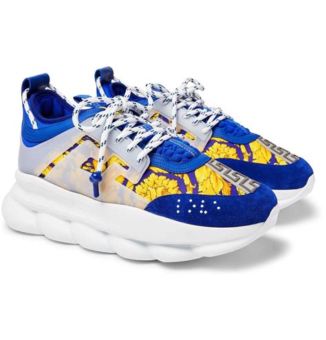 versace chain reaction shoes blue|versace chain reaction sneakers price.